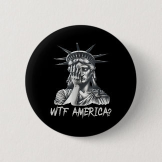 Bóton Redondo 5.08cm Wtf America_ Anti-trump Política E Democracia