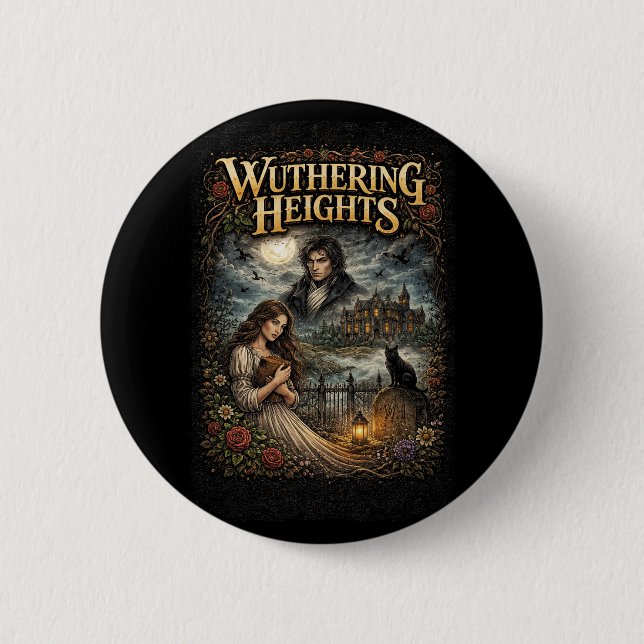 Bóton Redondo 5.08cm Wuthering Heights (Frente)