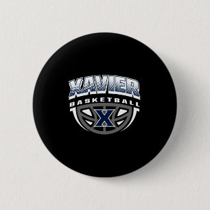 Bóton Redondo 5.08cm Xavier musketeers basquete drible marinha