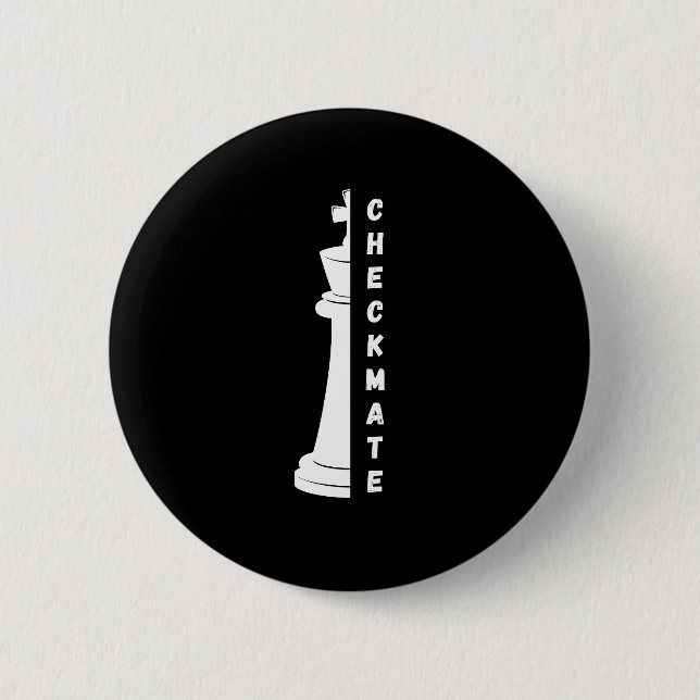 Bóton Redondo 5.08cm Xeque-mate (Frente)