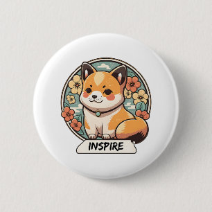 Bóton Redondo 5.08cm Xiba Inu Cute