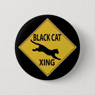 Bóton Redondo 5.08cm Xing de Gato Negro