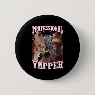 Bóton Redondo 5.08cm Yapper Profissional Memória de Gato Engraçado Espe