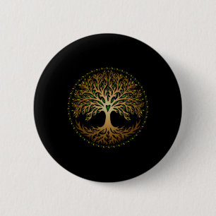 Bóton Redondo 5.08cm Yggdrasil, Celta, Árvore, Vida, Norse, Mitologia,