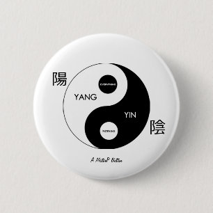 Bóton Redondo 5.08cm Yin e Yang - um botão de MisterP