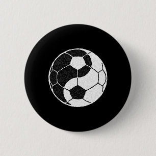 Bóton Redondo 5.08cm Yin Yang Futebol Gráfico Para Homens Mulheres Meni