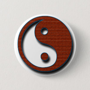 Bóton Redondo 5.08cm Yin Yang por Shirley Taylor