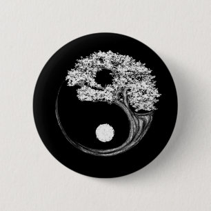 Bóton Redondo 5.08cm Yin Yang Tree