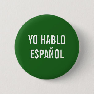 BÓTON REDONDO 5.08CM YO HABLO ESPAÑOL EU FALO O BOTÃO DE AJUDA ESPANHOL