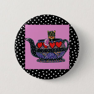 Bóton Redondo 5.08cm Yorkie Poo