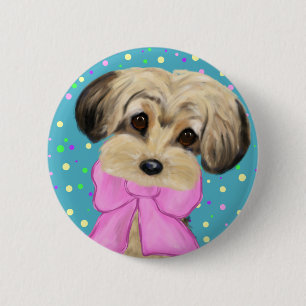Bóton Redondo 5.08cm Yorkie Poo