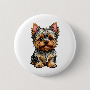 Bóton Redondo 5.08cm Yorkshire Terrier