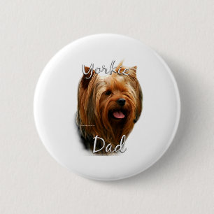 Bóton Redondo 5.08cm Yorkshire Terrier Pai 2