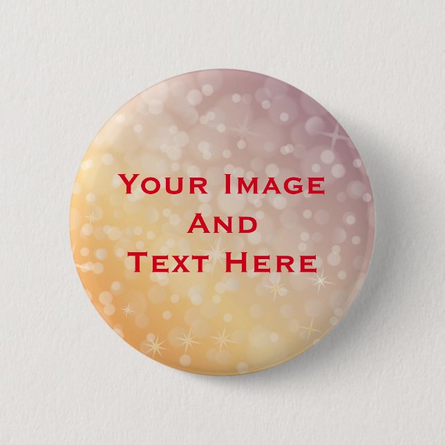 Bóton Redondo 5.08cm Your custom Picture and Text Personalized Button (Frente)