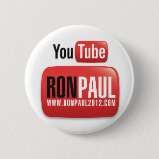 Bóton Redondo 5.08cm YouTube Ron Paul