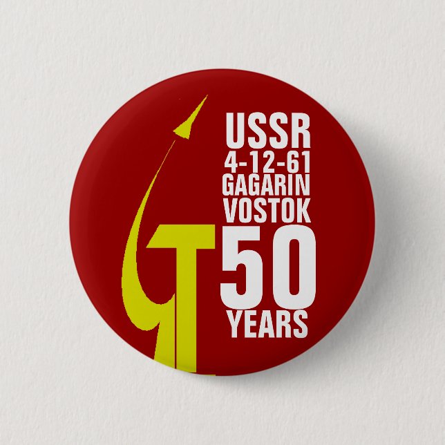 BÓTON REDONDO 5.08CM YURI GAGARIN VOSTOK ONE (Frente)