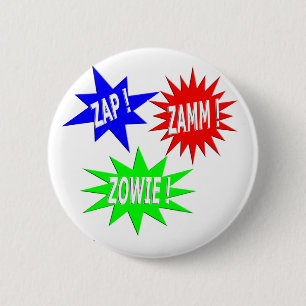 Bóton Redondo 5.08cm Zap o botão de Zamm Zowie