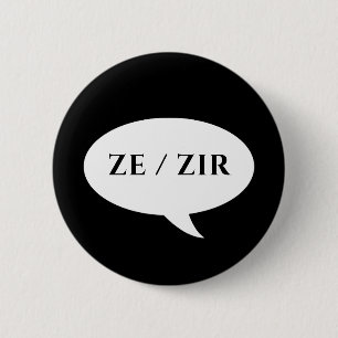 BÓTON REDONDO 5.08CM ZE ZIR PRONOUNS PATCH