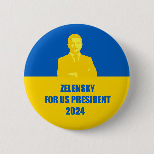Bóton Redondo 5.08cm Zelensky para o Presidente dos EUA 2024, o melhor