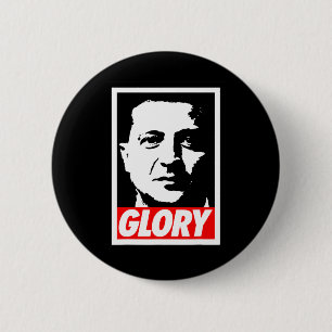 Bóton Redondo 5.08cm Zelenskyy - Glória à Ucrânia Apoie a Ucrânia Eu Es