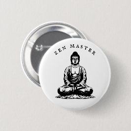 Bóton Redondo 5.08cm Zen Master - Meditação Buda