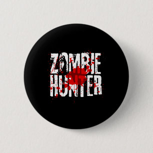 Bóton Redondo 5.08cm Zombie Hunter Design Para Meninas No Dia Das Bruxa