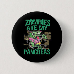 Bóton Redondo 5.08cm Zombies Comeram Meu Pâncreas Conscientização sobre