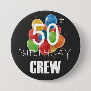 Bóton Redondo 7.62cm 50º Aniversário do Grupo Tripulação 50 do Partido 