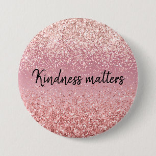 Bóton Redondo 7.62cm A bondade personalizada de Ombre Rosa Glitter é i