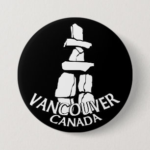 Bóton Redondo 7.62cm A lembrança de Vancôver Canadá abotoa a arte do