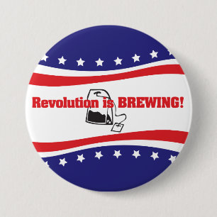 Bóton Redondo 7.62cm A revolução está fabricando cerveja