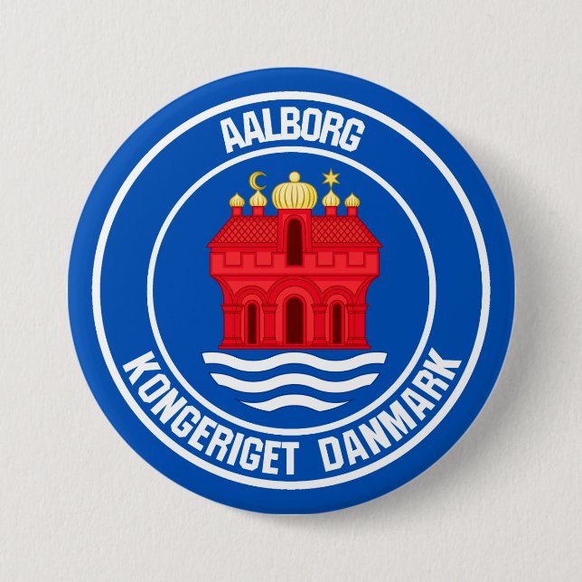 Bóton Redondo 7.62cm Aalborg Round Emblem (Frente)