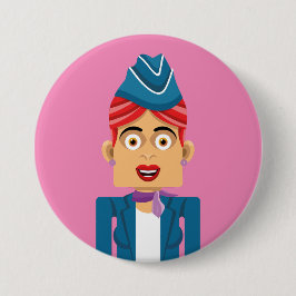 Bóton Redondo 7.62cm Aeromoza