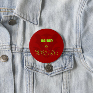Bóton Redondo 7.62cm Afirmação personalizada do emblema de mel de bravu