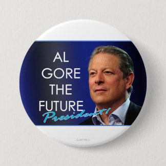 Bóton Redondo 7.62cm Al Gore o pino futuro 3 do presidente