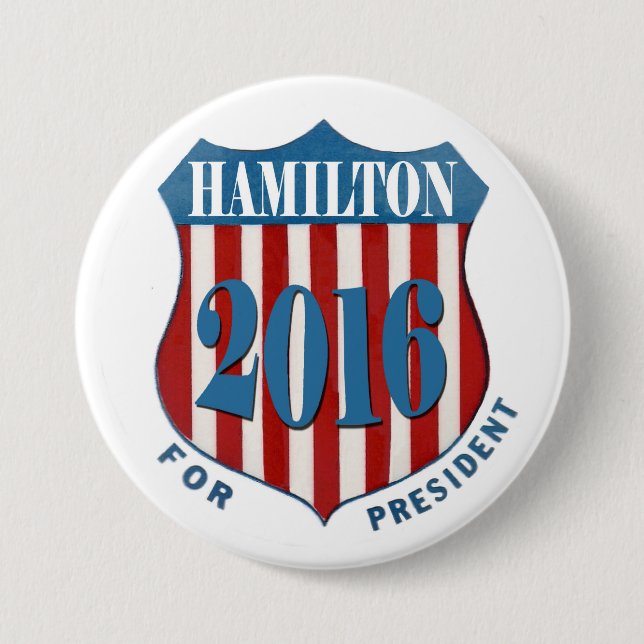 Bóton Redondo 7.62cm Alexander Hamilton 2016 (Frente)