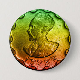 Bóton Redondo 7.62cm Alfinete Haile Selassie Santeem