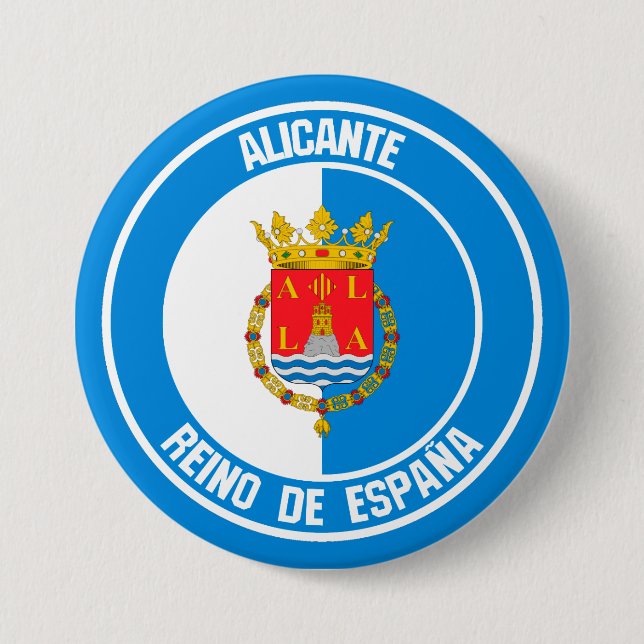 Bóton Redondo 7.62cm Alicante Round Emblem (Frente)