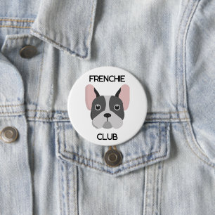 Bóton Redondo 7.62cm Amantes do Cachorro Bulldog Francês Frenchie Mamãe