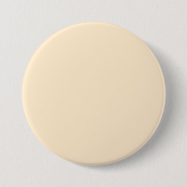 Bóton Redondo 7.62cm Amêndoa em branco (cor sólida) (Frente)