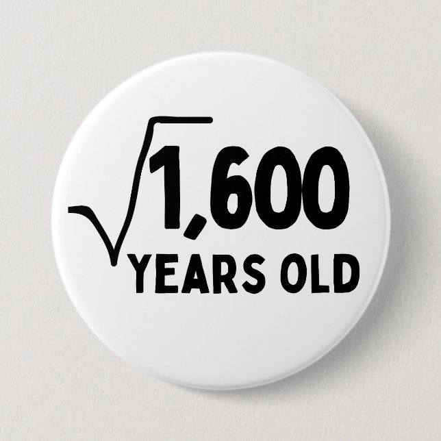 Bóton Redondo 7.62cm aniversário de 40 anos 40 anos quarenta e quarenta (Frente)