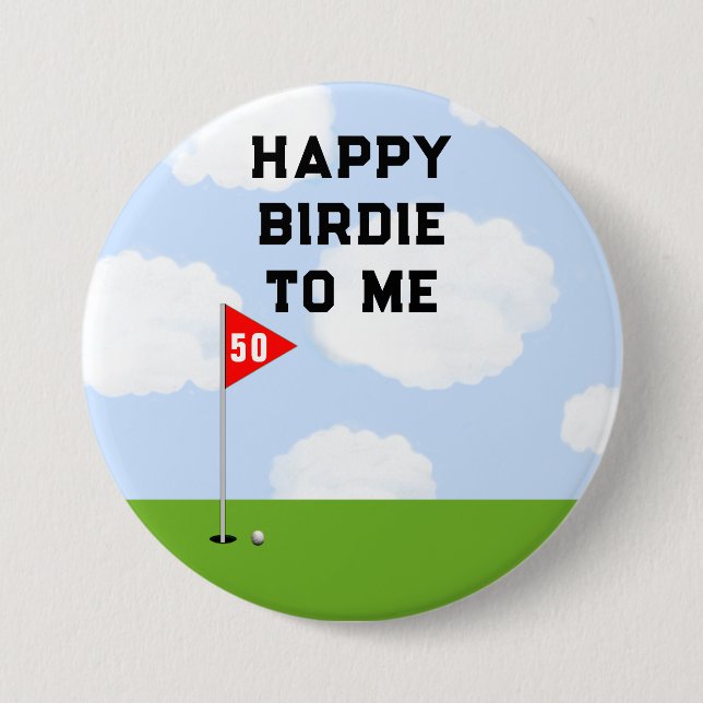 Bóton Redondo 7.62cm Aniversário de Golfe Divertido (Frente)