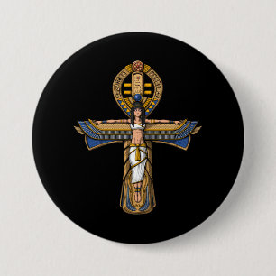 Bóton Redondo 7.62cm Ankh egípcio