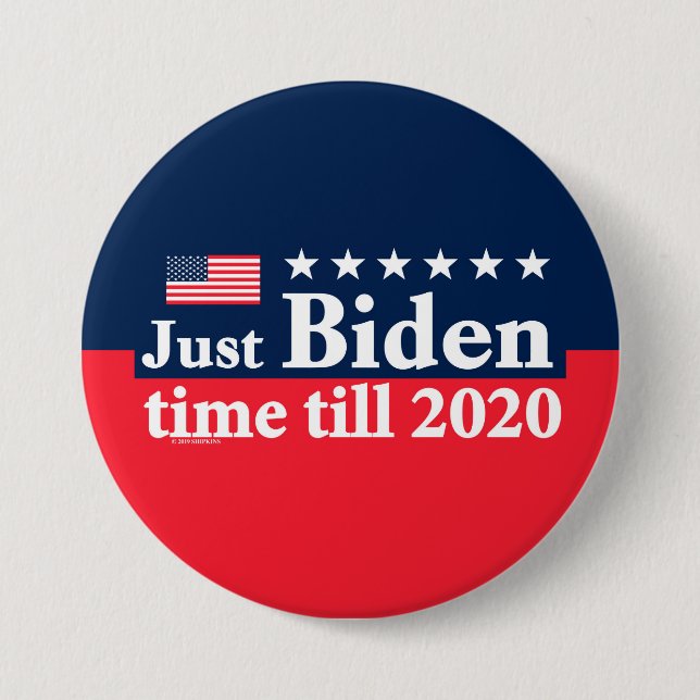 Bóton Redondo 7.62cm Apenas tempo de Biden (Frente)