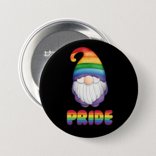 Bóton Redondo 7.62cm Arco-Íris Colorido LGBTQ (Frente & Verso)
