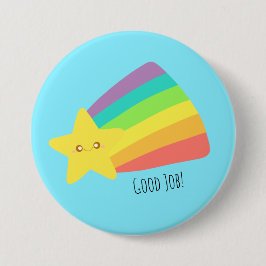 Bóton Redondo 7.62cm Arco-Íris de Estrelas Bonito