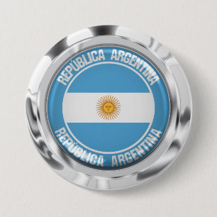 Bóton Redondo 7.62cm Argentina Round Emblem