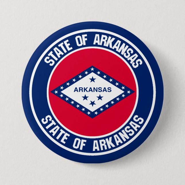 Bóton Redondo 7.62cm Arkansas Round Emblem (Frente)