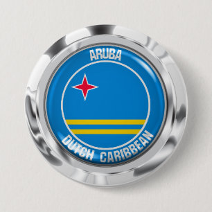 Bóton Redondo 7.62cm Aruba Round Emblem