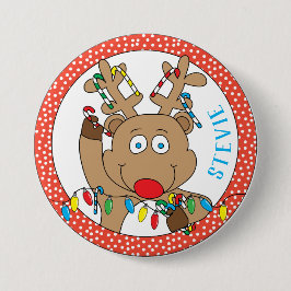 Bóton Redondo 7.62cm As Luzes De Reinado De Natal